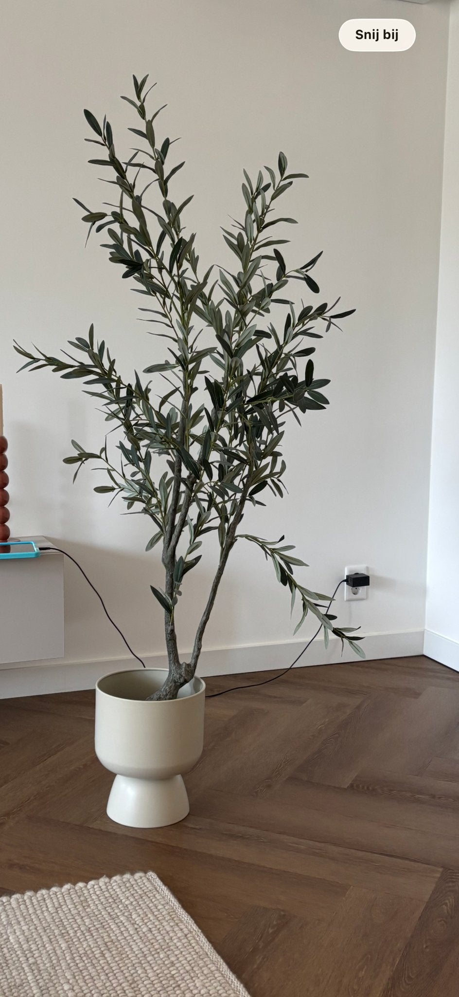 Kunst olijfboom 130 cm - Realistische kunstplant, Huis en Inrichting, Ophalen, Binnen, Groen, Kunstplant