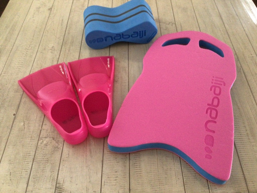 Zwemplankjes en flippers incl. tas, Ophalen, Gebruikt, Snorkelvinnen