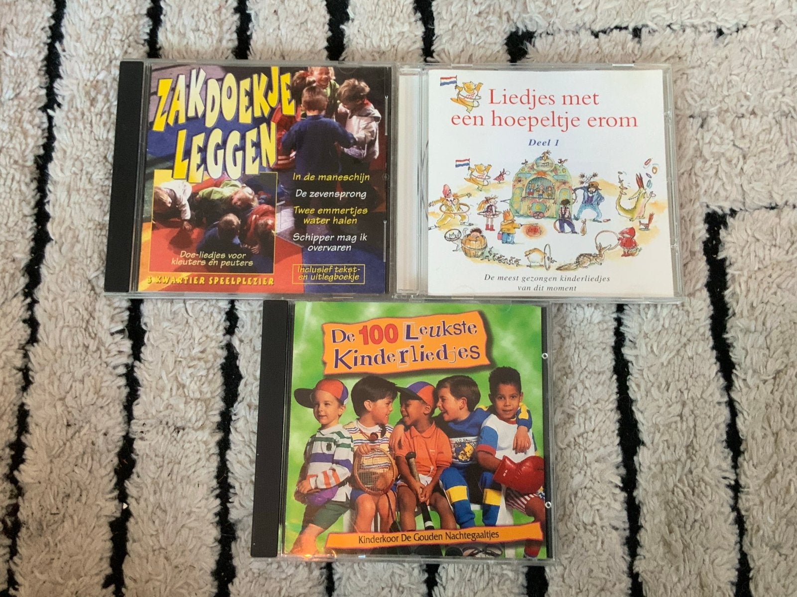 3x Kinderliedjes CD's: Liedjes, Zakdoekje Leggen, 100 Leukst, Gebruikt, Tot 2 jaar, Ophalen of Verzenden, Inclusief boekje