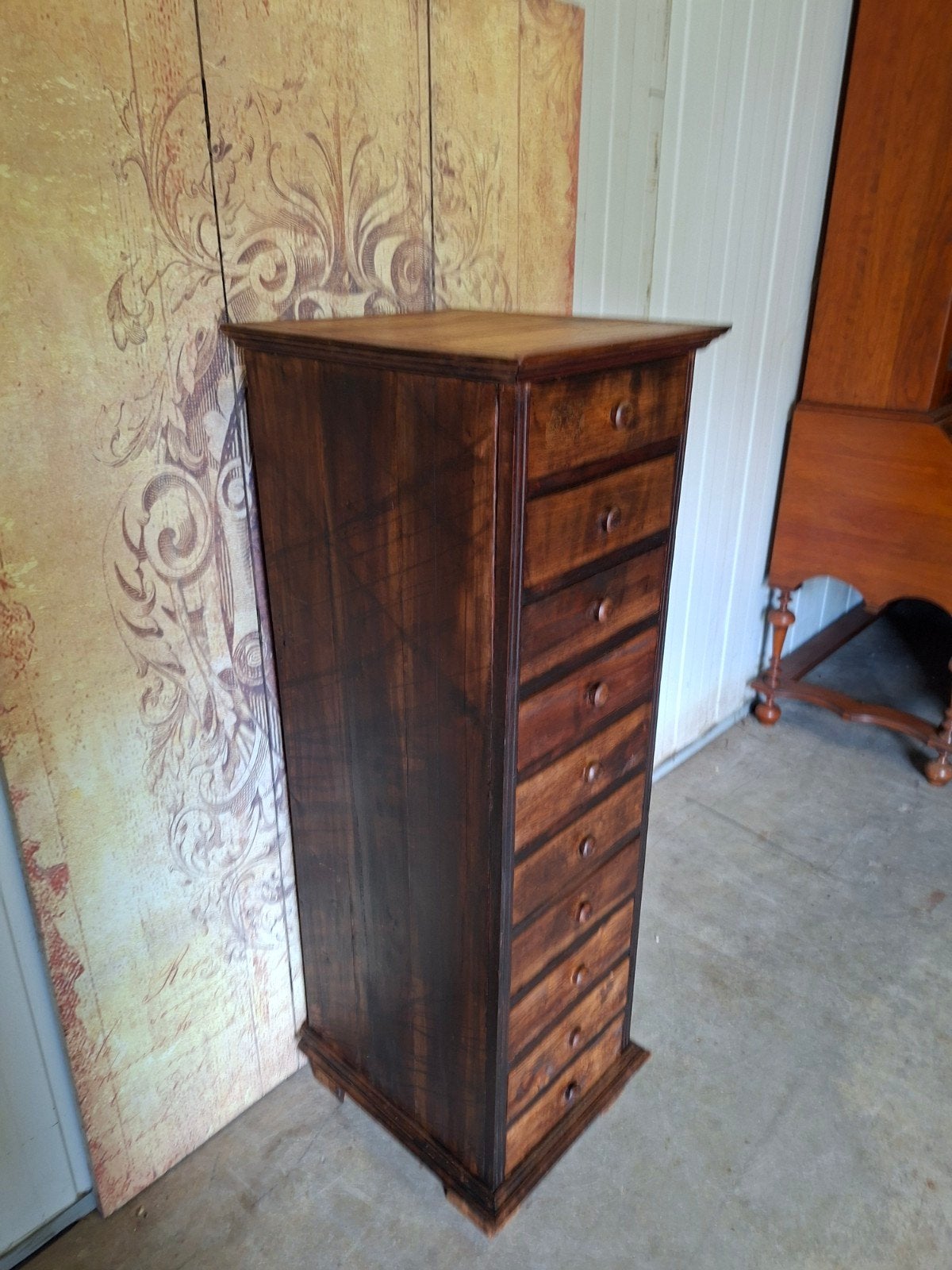 Teakhouten ladenkast, apothekerskast, archiefkast , Huis en Inrichting, Kasten | Ladekasten, Ophalen of Verzenden, 25 tot 50 cm