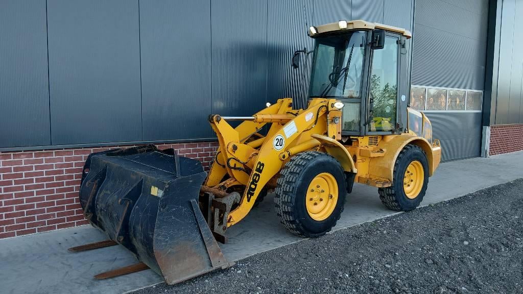 JCB 408B shovel bak+vorken met kenteken 408 (bj 1997), Wiellader of Shovel
