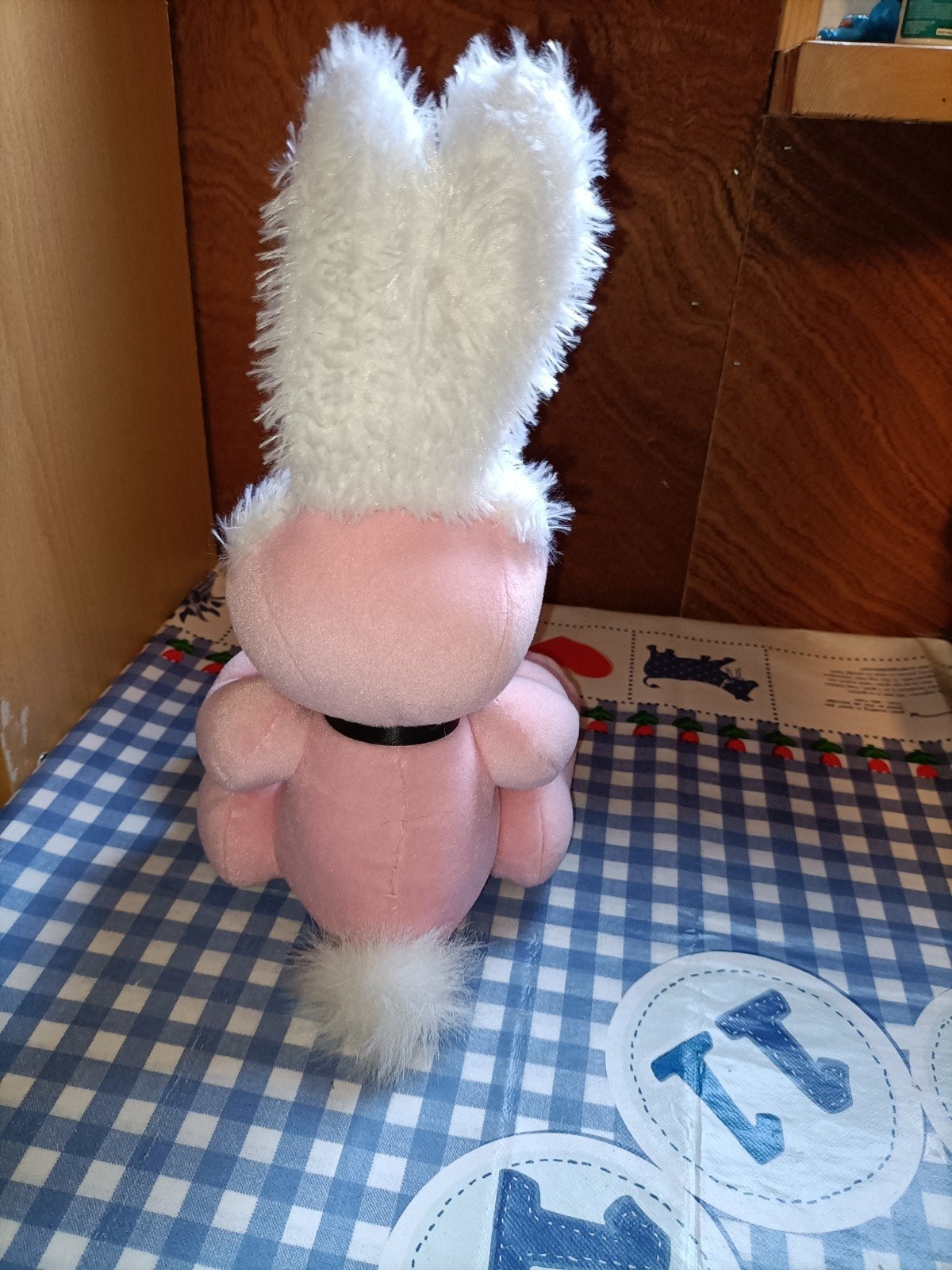 Roze playboy konijn bunny knuffel met zwart hart, Ophalen of Verzenden, Zo goed als nieuw, Konijn