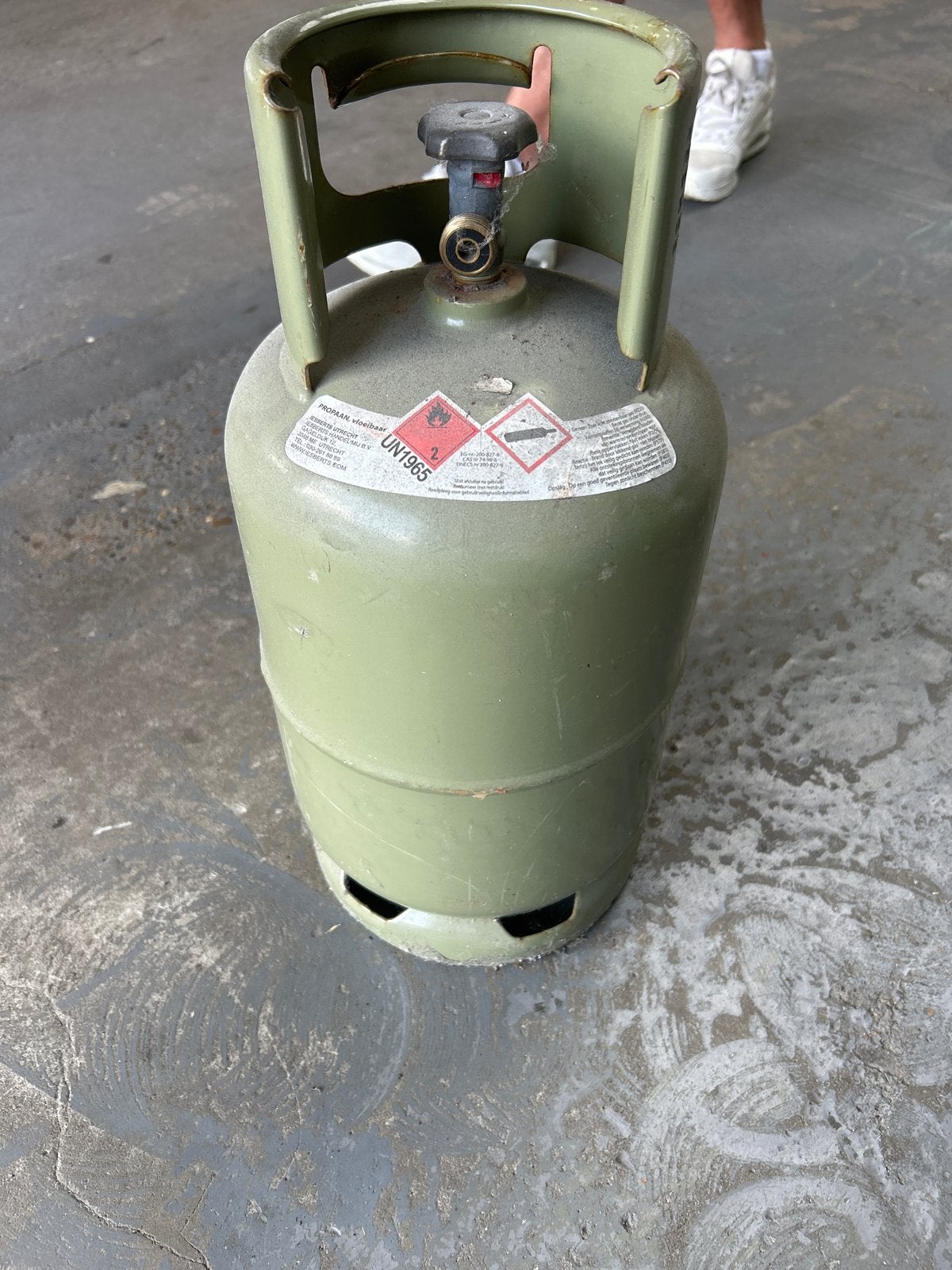 Gebruikte propaan gasfles - UN1965, Ophalen of Verzenden, Gebruikt