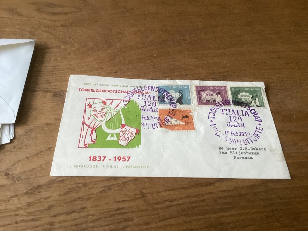 No3415 Suriname E10 anders gelopen Nederland jaargangen fdc, Verzenden, Beschreven, Rest van de wereld
