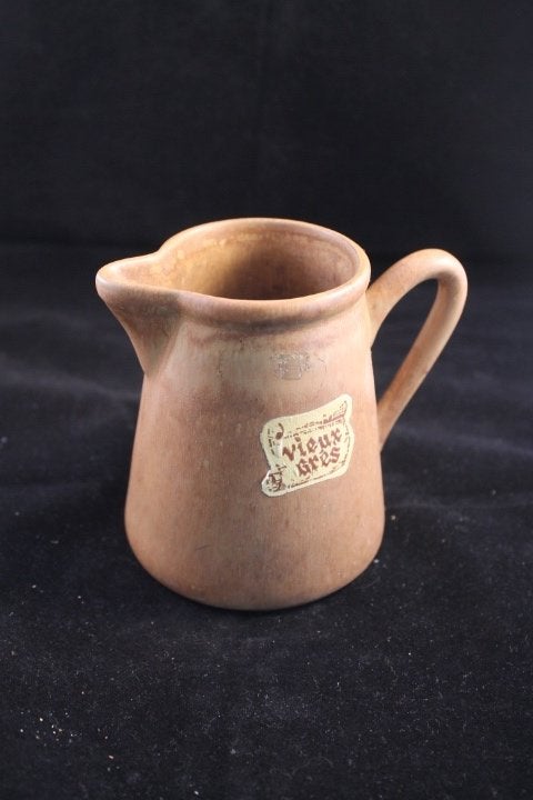 Vintage Vieux Grès  frans melk- room kannetje Rhodaceram, Kan, Gebruikt, Overige merken, Landelijk/Boerenbont