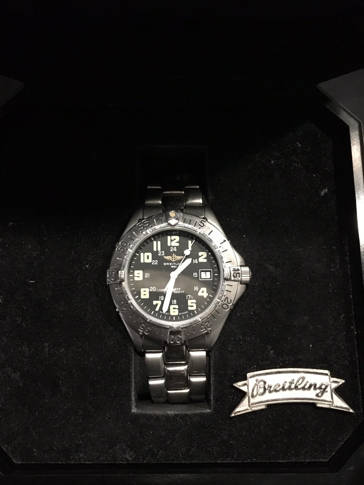 Breitling colt quartz g, Ophalen, Zo goed als nieuw, Staal, Breitling