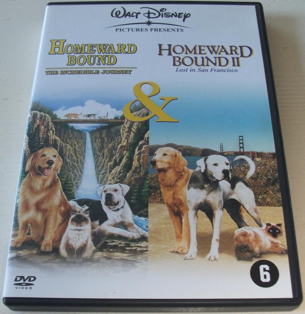 Film-Box *** HOMEWARD BOUND I + II *** 2-Disc Boxset Disney, Vanaf 6 jaar, Ophalen of Verzenden, Zo goed als nieuw, Boxset