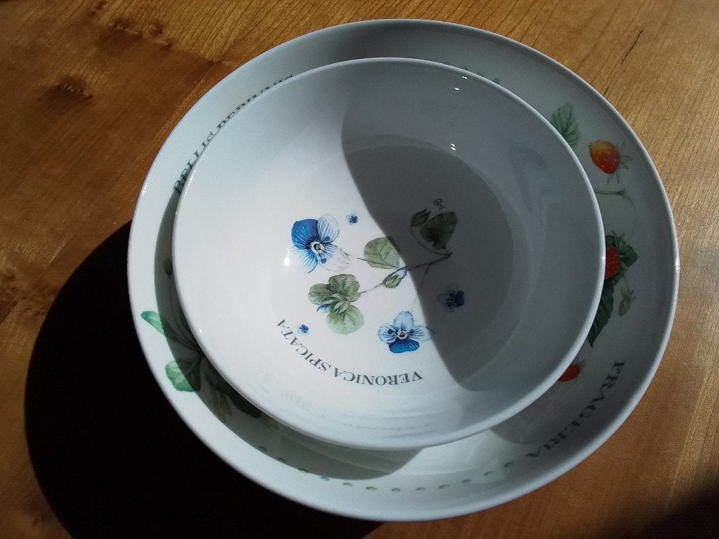 Set van 2 kommen Marjolein Bastin Wildflowers, Nieuw, Ophalen of Verzenden, Kom(men), Overige stijlen