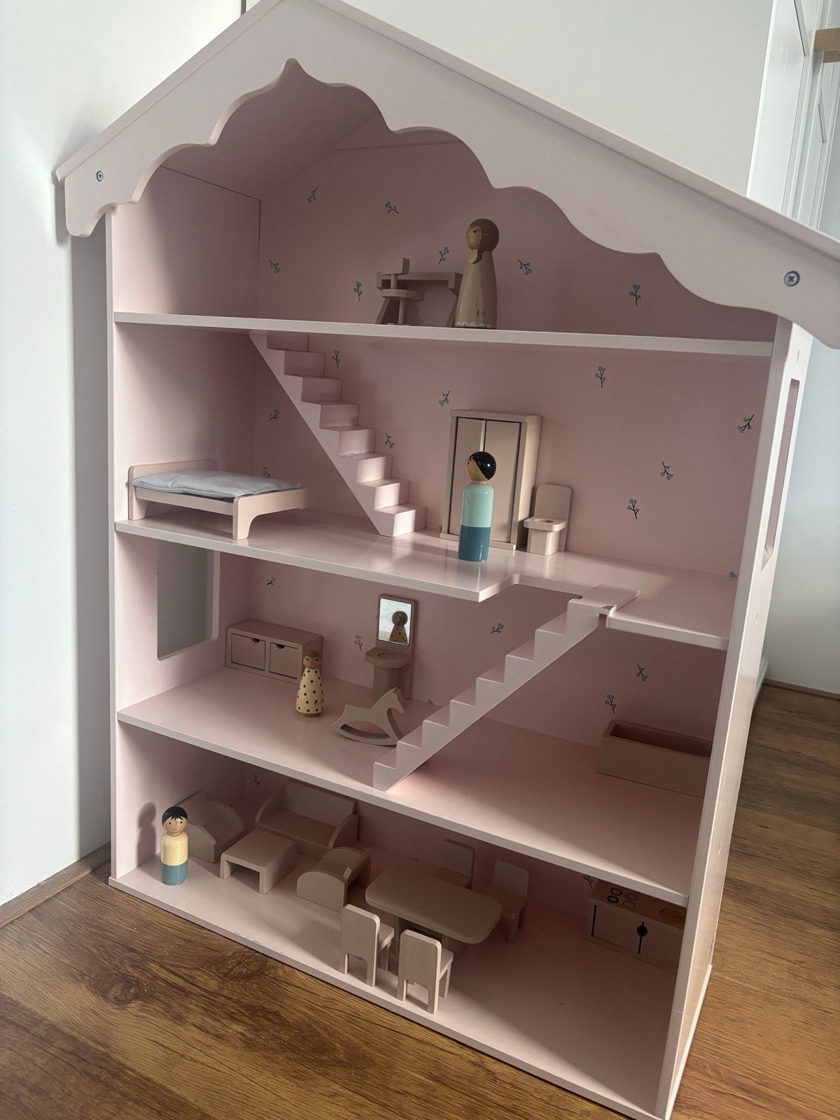 Petite Amélie Poppenhuis met Meubels - Roze, Ophalen, Gebruikt, Poppenhuis