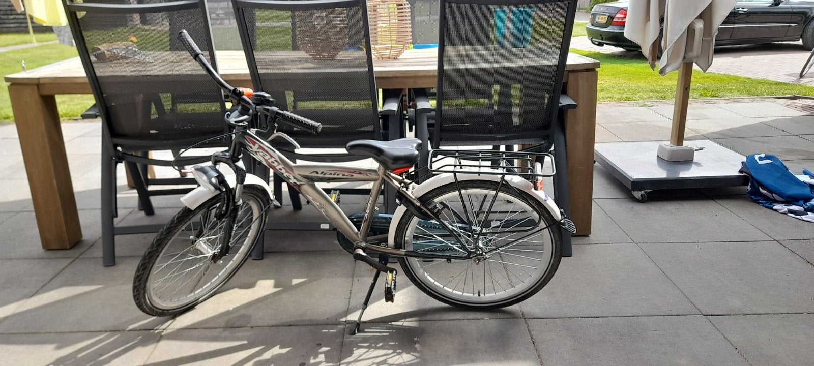 Alpina fiets met bagagedrager, Ophalen, Gebruikt, Velgrem, Overige merken