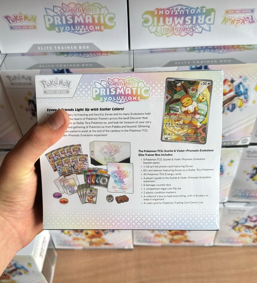 Pokemon prismatic evolutions etb ‼️BESTE PRIJZEN‼️, Ophalen of Verzenden, Zo goed als nieuw, Boosterbox