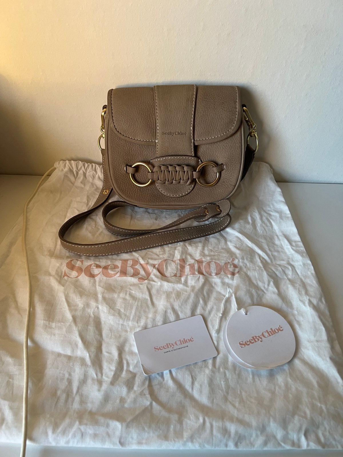 See By Chloé Saddie crossbody shoulder bag, Ophalen of Verzenden, Beige, Schoudertasje