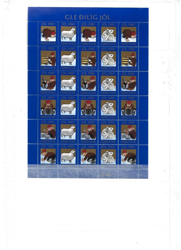 A615 FOROYAR JOL VEL POSTFRIS 1989, Ophalen of Verzenden, Denemarken, Postfris