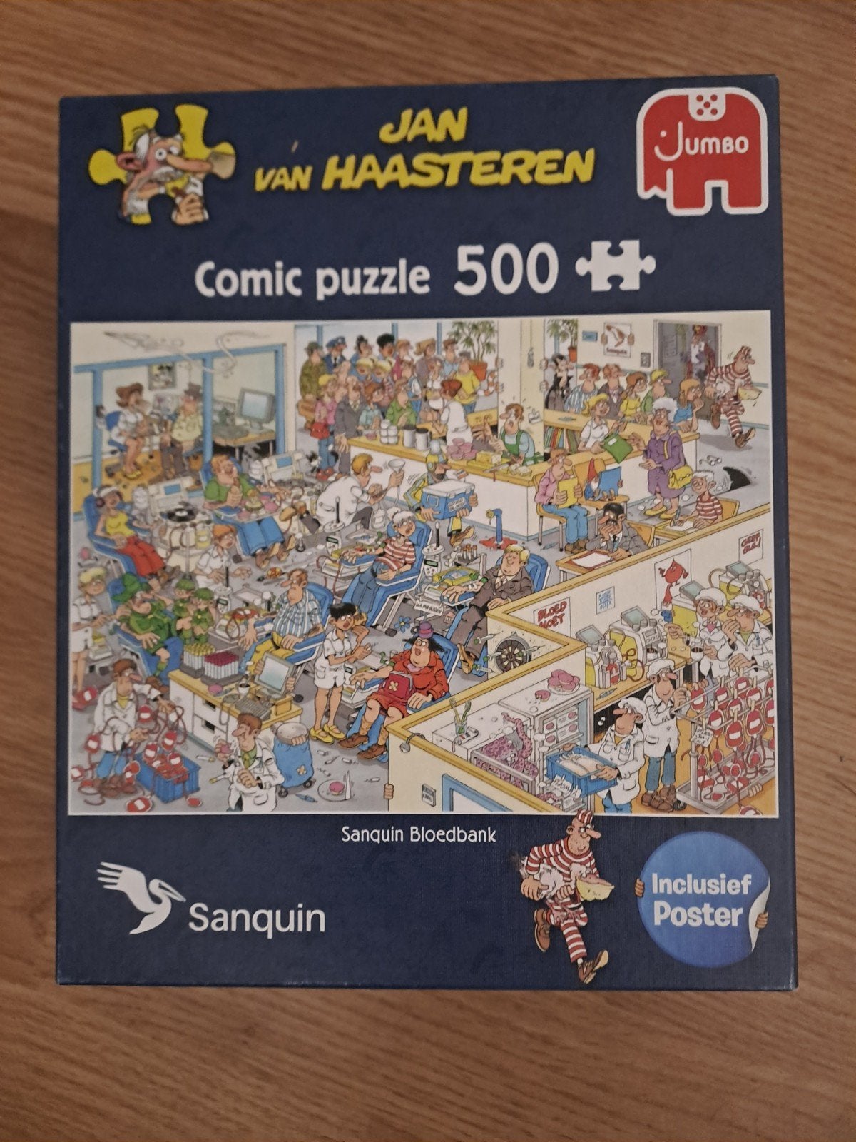 Jan van Haasteren 500 stukjes, Bloedbank, Ophalen of Verzenden, 500 t/m 1500 stukjes, Zo goed als nieuw, Legpuzzel