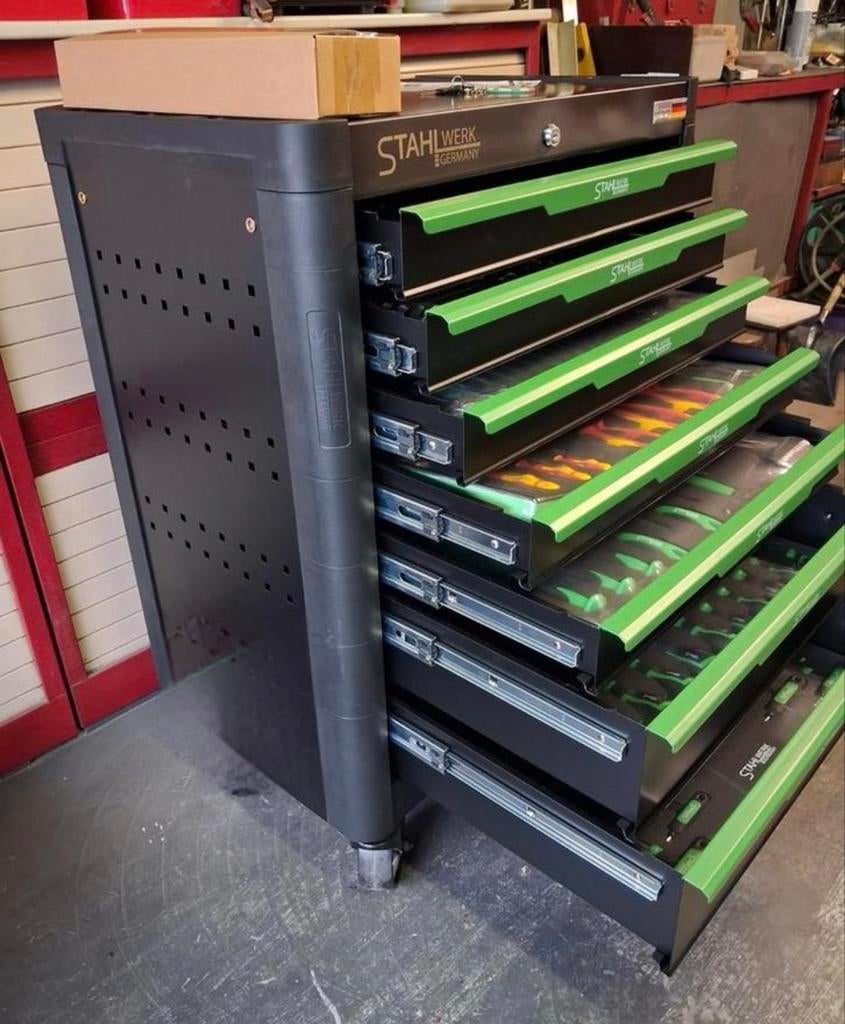 Stahlwerk gereedschapswagen gevuld 295delig hagelnieuw !, Ophalen, Gevuld, Nieuw