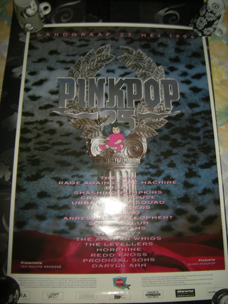Poster van Pinkpop   1994, Ophalen of Verzenden, Zo goed als nieuw, A1 t/m A3, Film en Tv