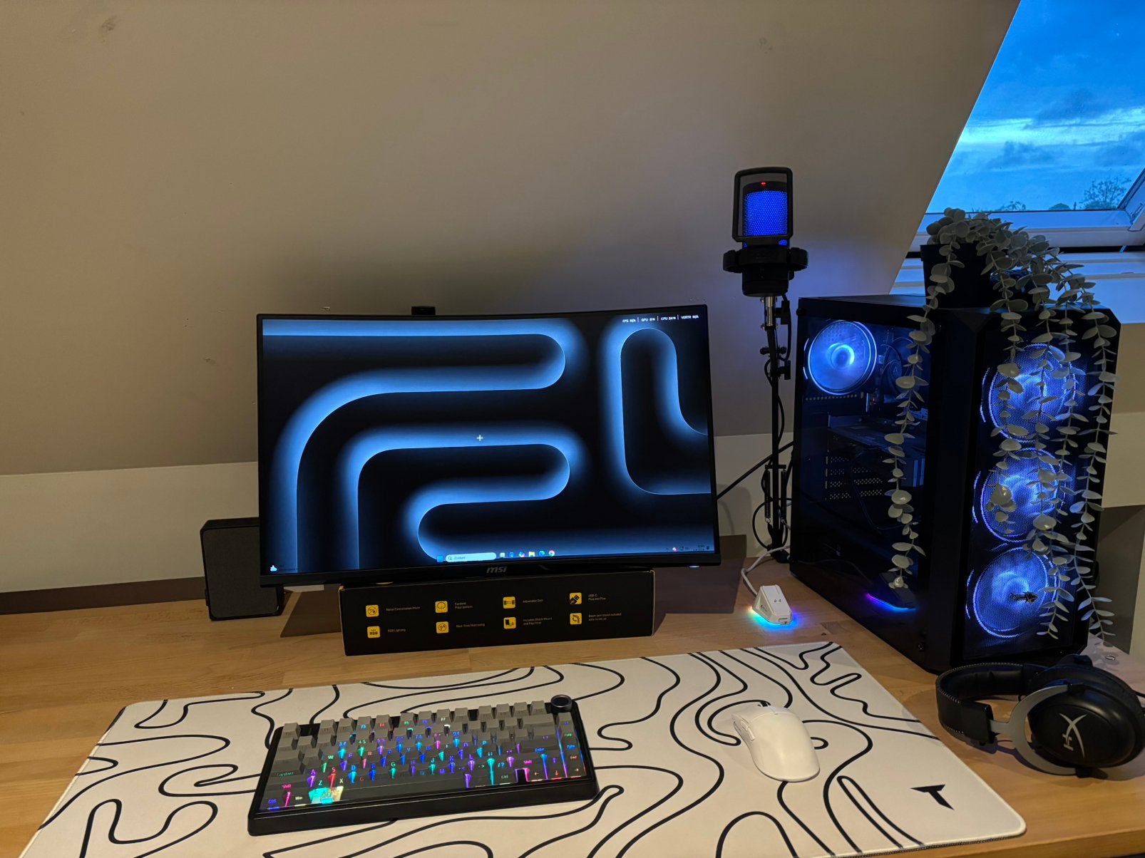 Gaming PC met RTX 4060 MSI monitor 180hz en MK, en muismat, Ophalen, Gebruikt, Gaming, SSD