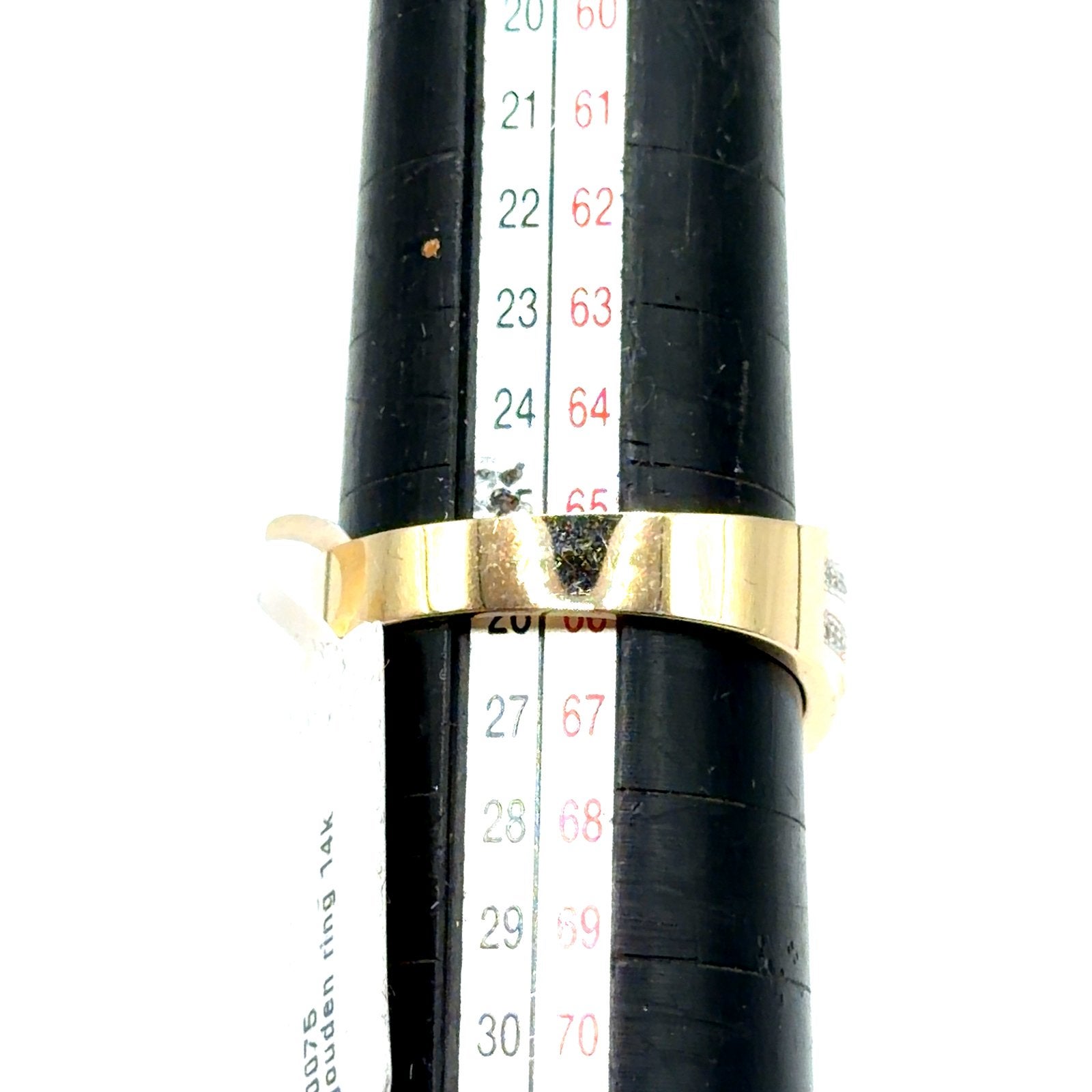 Gouden heren ring14karaat, 19 tot 20, Nieuw, Ophalen of Verzenden, W