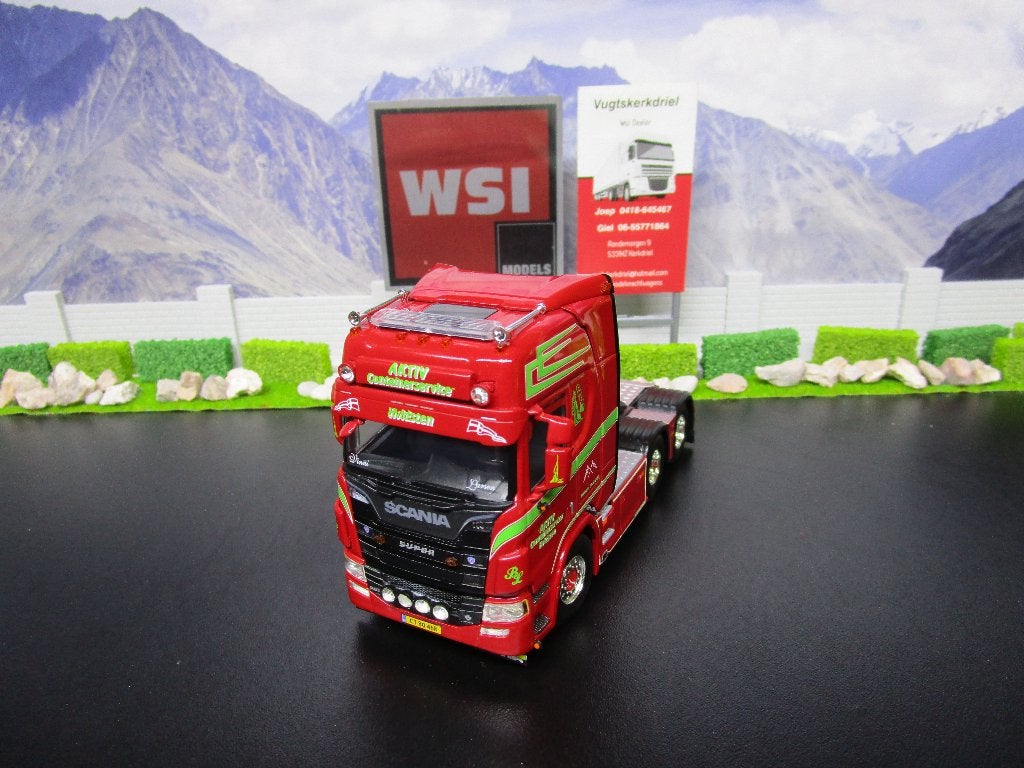 wsi 01-3350 scania r highline cr20h 6x2 aktiv, Hobby en Vrije tijd, Ophalen, Nieuw, Bus of Vrachtwagen, Wsi