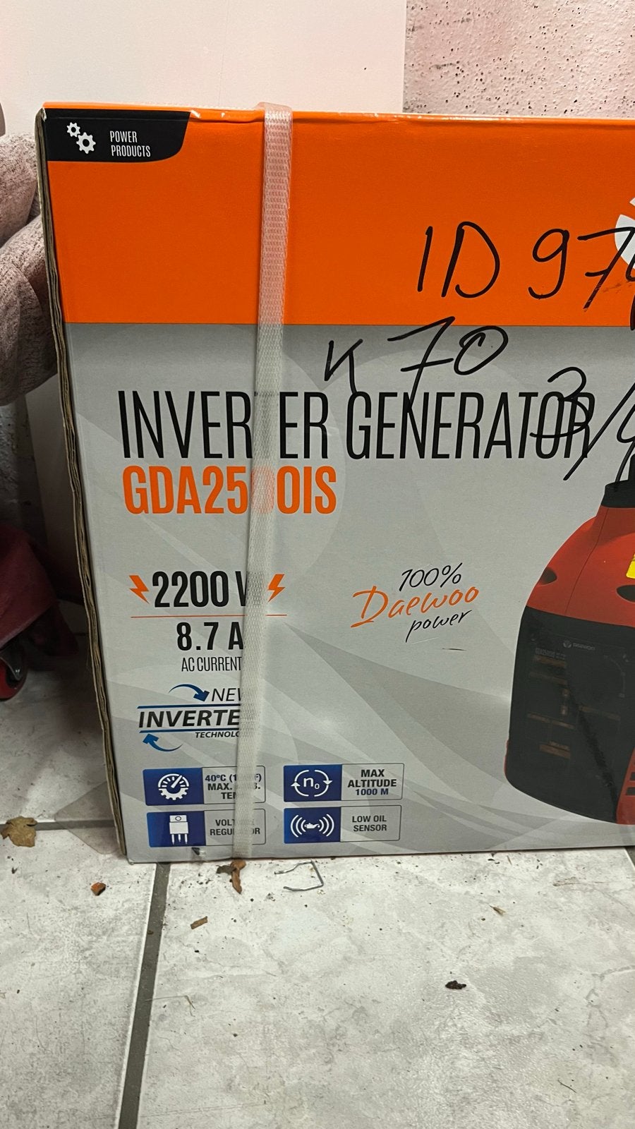 Daewoo Noodstroom Aggregaat 2200W - Nieuw in Doos, Ophalen of Verzenden, Nieuw, Minder dan 5 kVA, Benzine