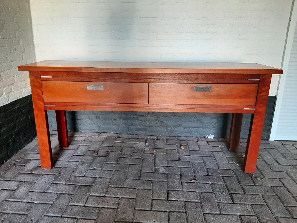 Kersenhouten sidetable, Huis en Inrichting, Tafels | Sidetables, Ophalen, Gebruikt, 150 tot 200 cm, Kersenhout