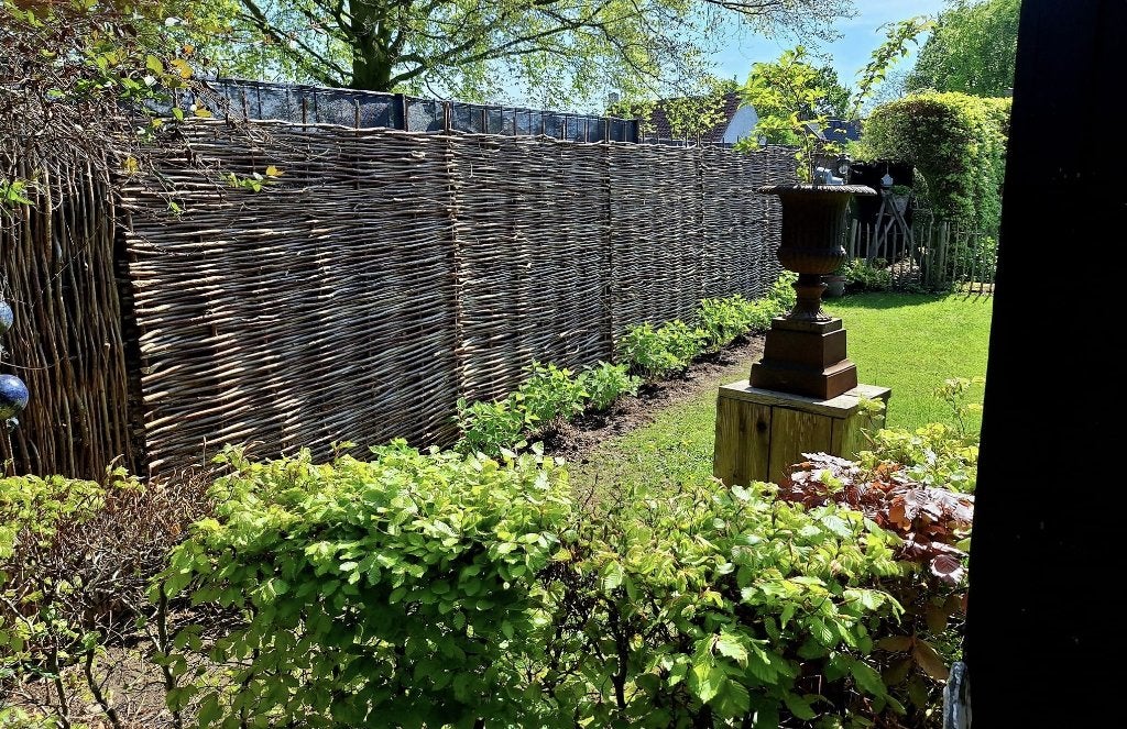 Ambachtelijke Hazelaar vlechtscherm  Natuurlijk en Duurzaam, Tuin en Terras, Nieuw, Ophalen of Verzenden, 200 cm of meer, 150 tot 200 cm