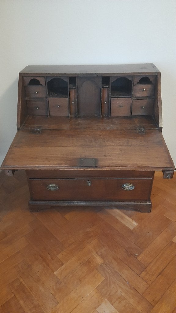 Antieke Bureau, Huis en Inrichting, Bureaus, Ophalen, Met lades, Gebruikt, Hout