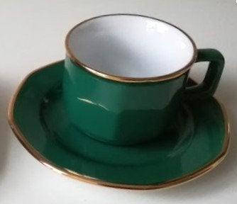 Vintage Kahla espresso kop en schotel € 10,00, Nieuw, Ophalen of Verzenden, Overige stijlen, Kop(pen) en/of Schotel(s)