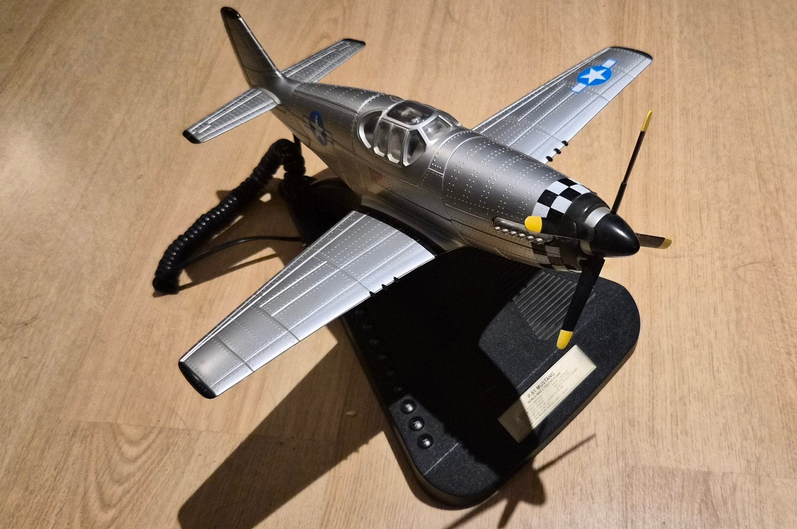 Fighter Plane Telefoon - P-51 Mustang Telemania, Telecommunicatie, Vaste telefoons | Niet Draadloos, Ophalen, Gebruikt