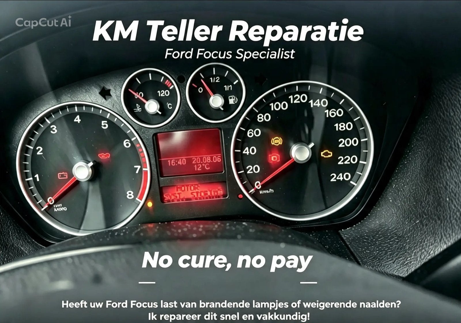 KM teller unit reparatie, Auto-onderdelen, Dashboard en Schakelaars, ., Ophalen of Verzenden, Ford, .