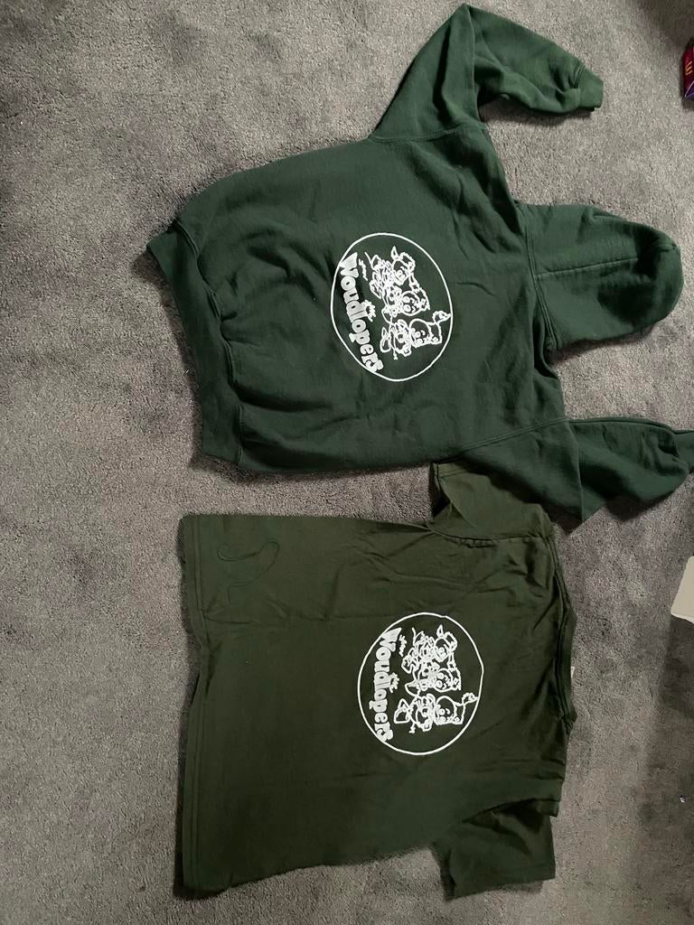 Scouting kleding Woudlopers: Hoody en T-shirt (maat M/140-14, Ophalen, Gebruikt, Meisje, Setje
