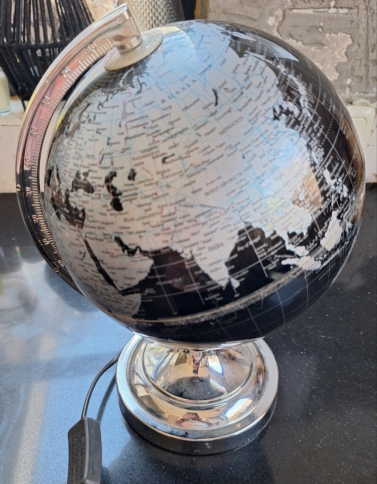 Wereldbol lamp, Ophalen, Verlicht, Zo goed als nieuw