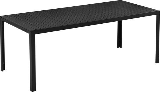 Eettafel - tuintafel - aluminium, polyhout - 190x84,5x72 cm, Tuin en Terras, Kunststof, Nieuw, Ophalen of Verzenden, X