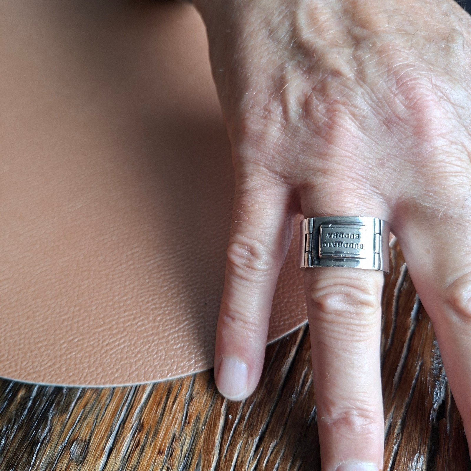 Stoere Buddah to Buddah ring. Mt. 23, 20 of groter, Heer, Ophalen of Verzenden, Zo goed als nieuw