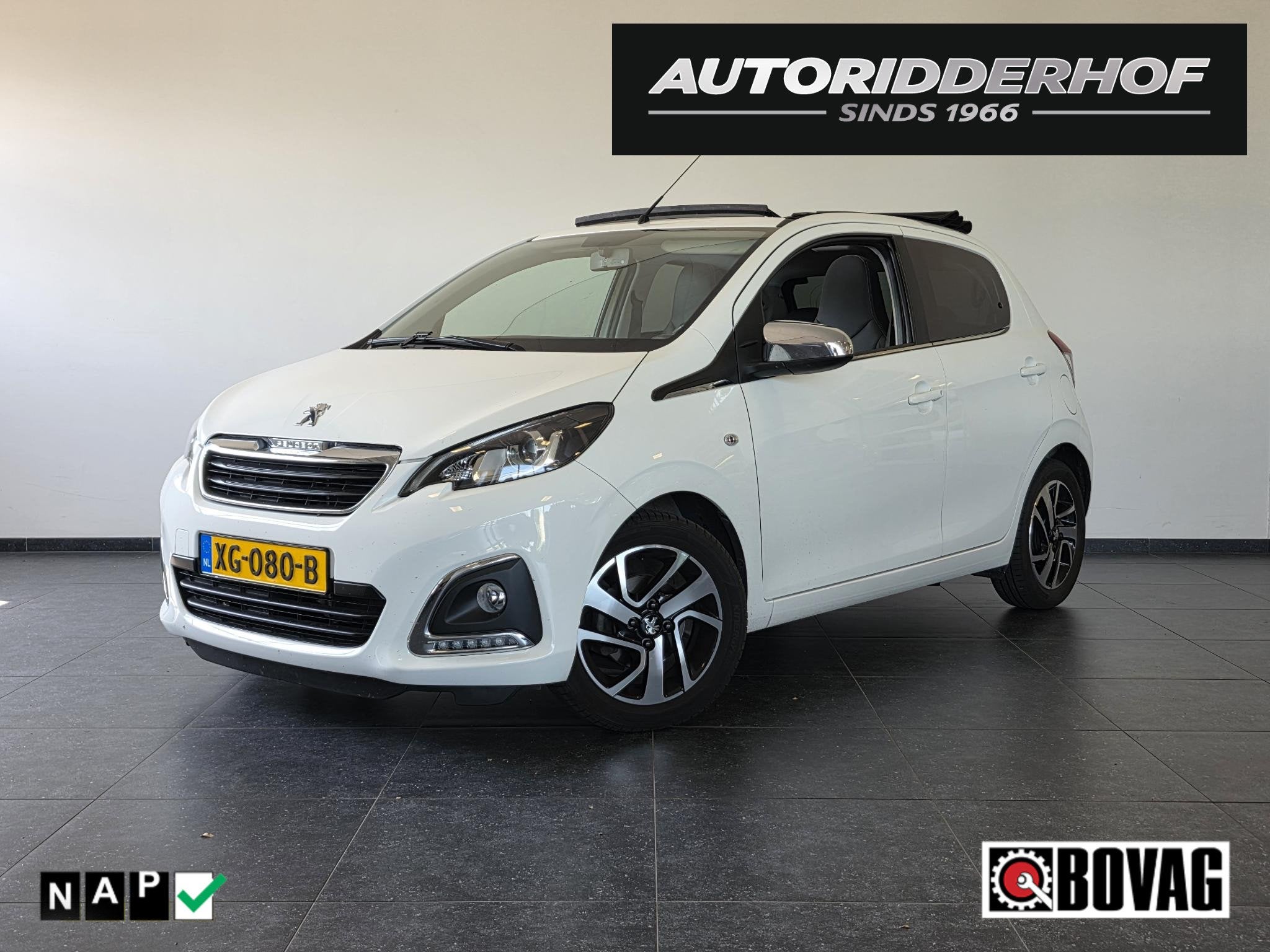 Peugeot 108 1.0 e-VTi Allure TOP! | Automaat | Stoelverwarmi, Auto's, Dealer onderhouden, Gebruikt, 4 stoelen, Wit