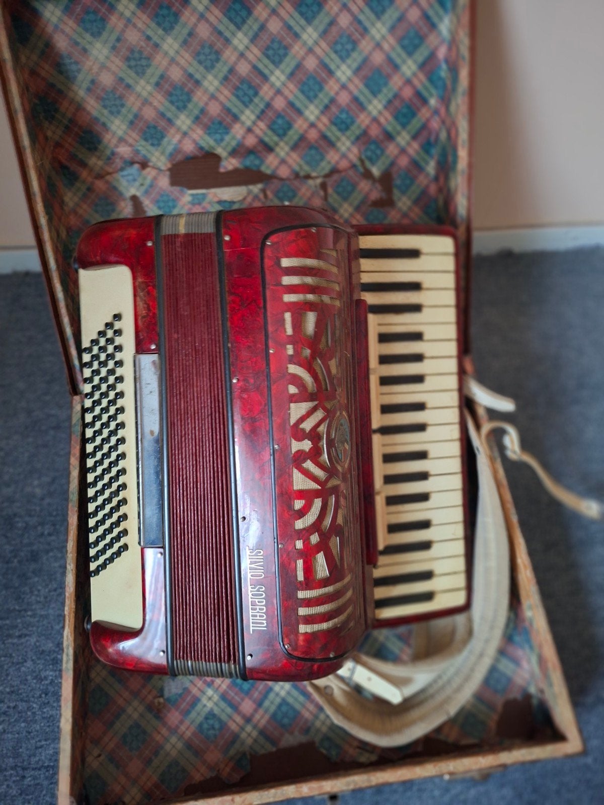 Silvio Sopprani Accordeon, Gebruikt, Overige formaten, Met koffer, Toetsaccordeon