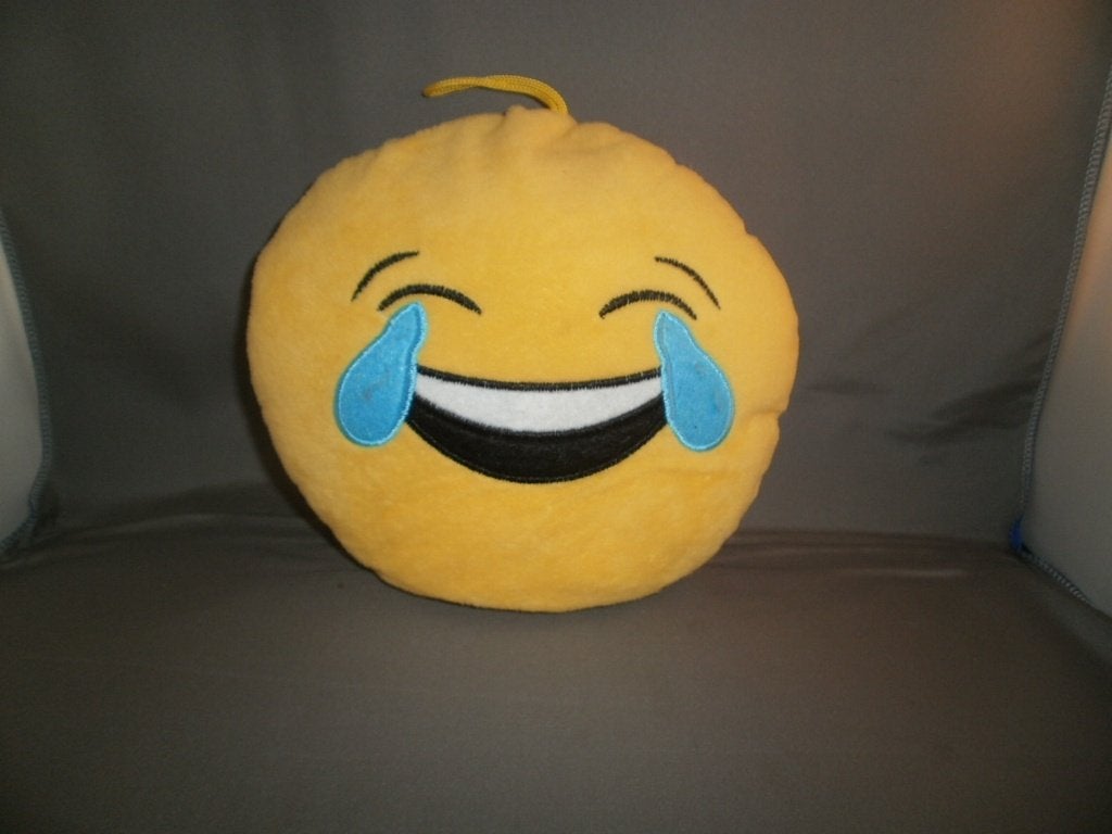 auto smiley/emotie knuffel geel 20 cm met lus geborduurde, Kinderen en Baby's, Overige typen, Nieuw, Ophalen of Verzenden, Middelgroot (20 tot 80 cm)