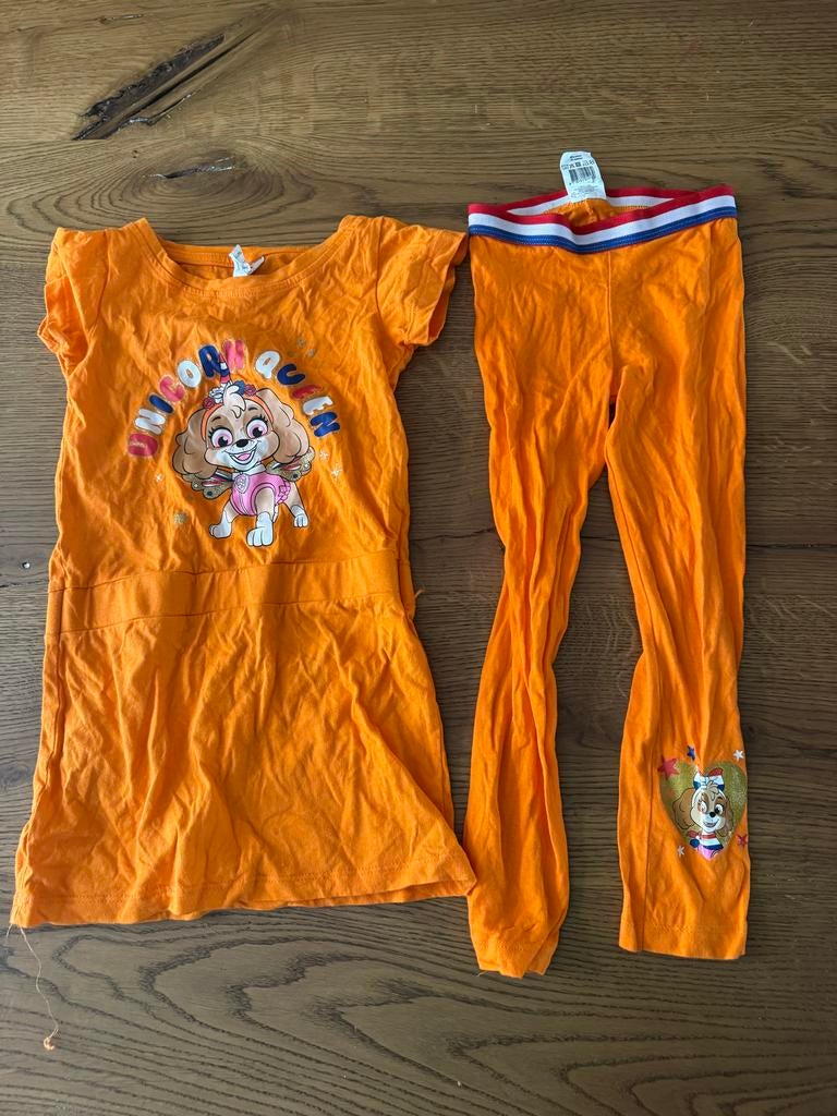 Paw Patrol Skye jurk en legging set Koningsdag oranje, Ophalen of Verzenden, Gebruikt, Meisje, Setje