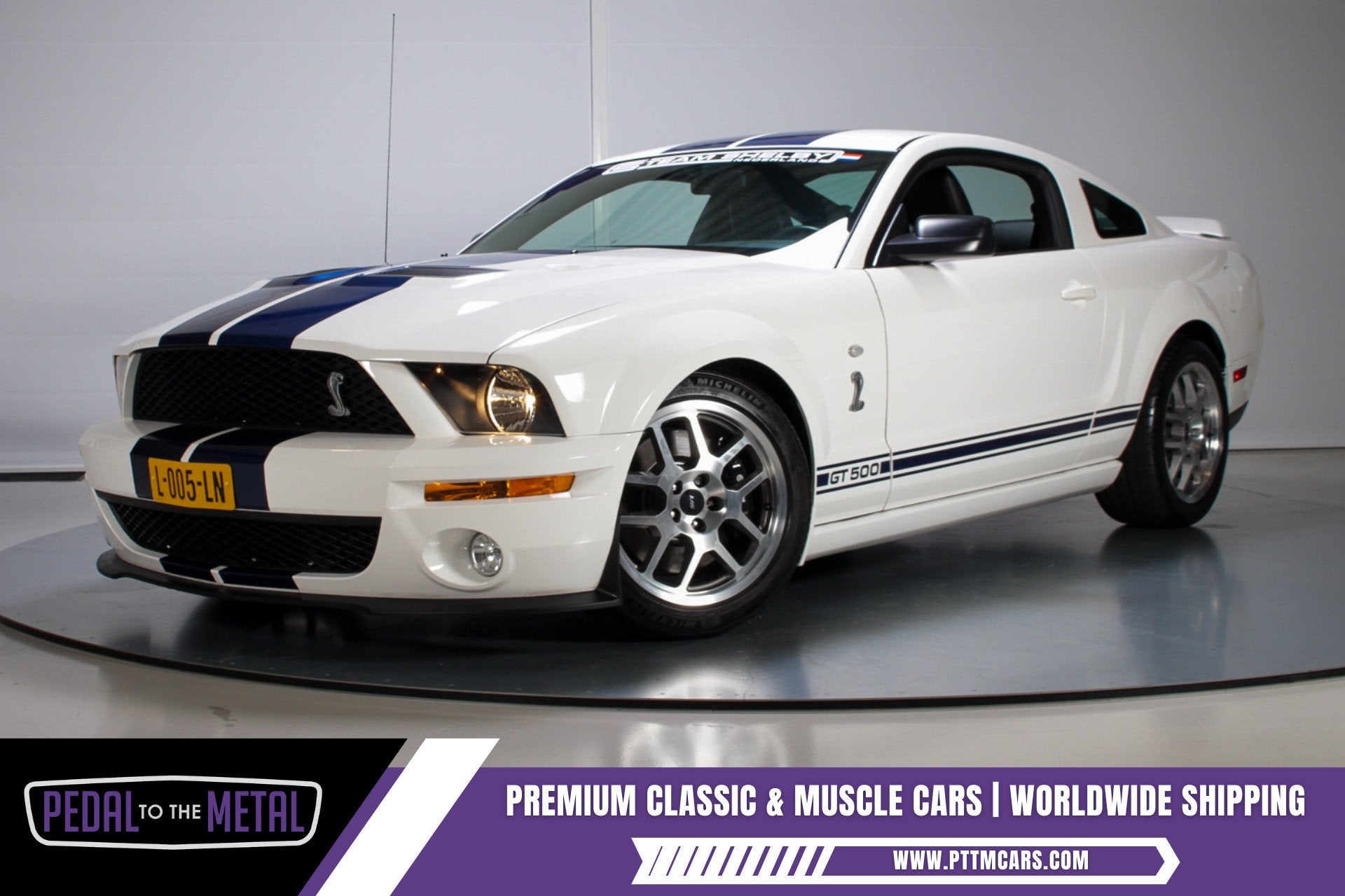 2007 Ford Mustang Shelby GT500, Auto's, Achterwielaandrijving, Gebruikt, 5400 cc, Wit