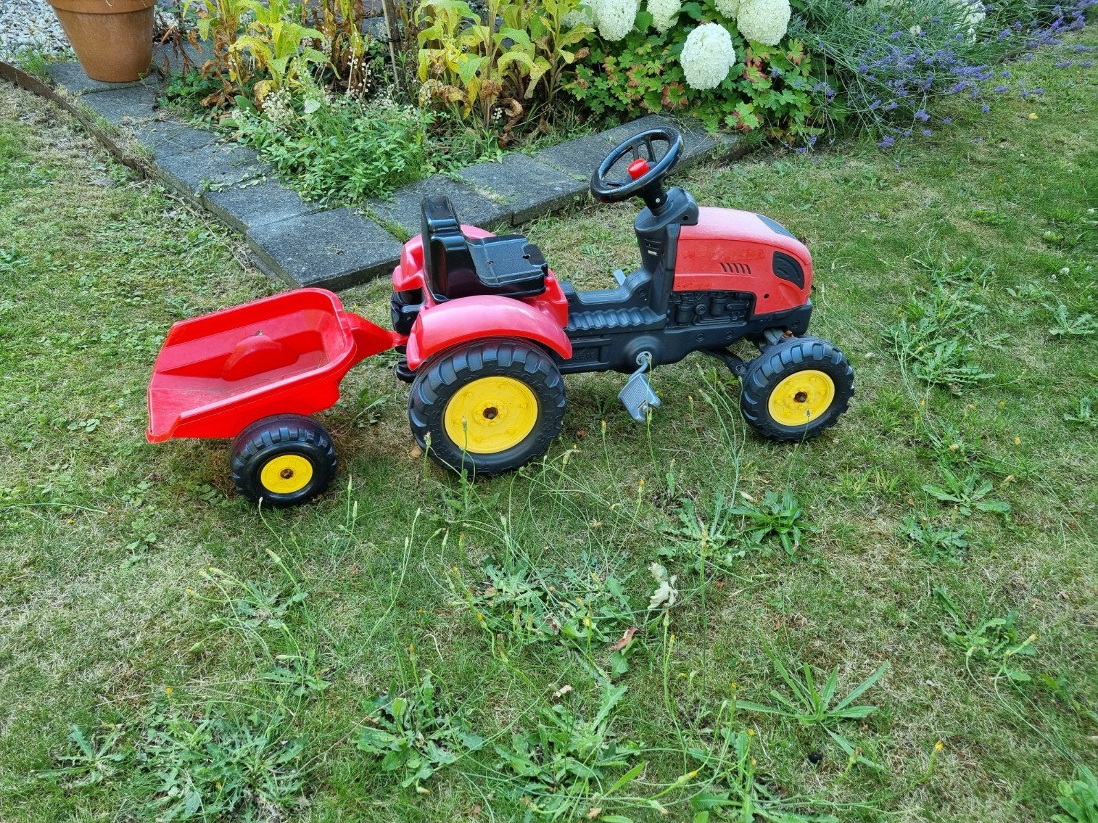 Traptractor met kar, Ophalen, Gebruikt