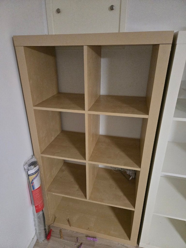 IKEA Kallax 4x2 kast houtkleur / birch shelf unit, Ophalen, Zo goed als nieuw, 25 tot 50 cm, Minder dan 100 cm