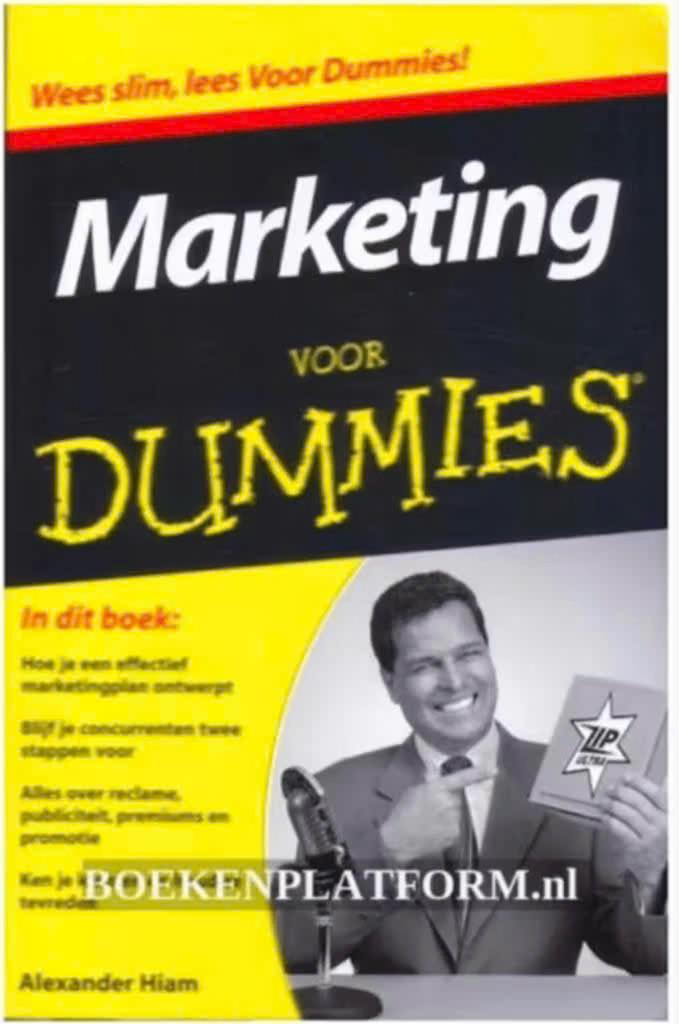 MARKETING VOOR DUMMIES, Boeken, Ophalen of Verzenden, Zo goed als nieuw, Management