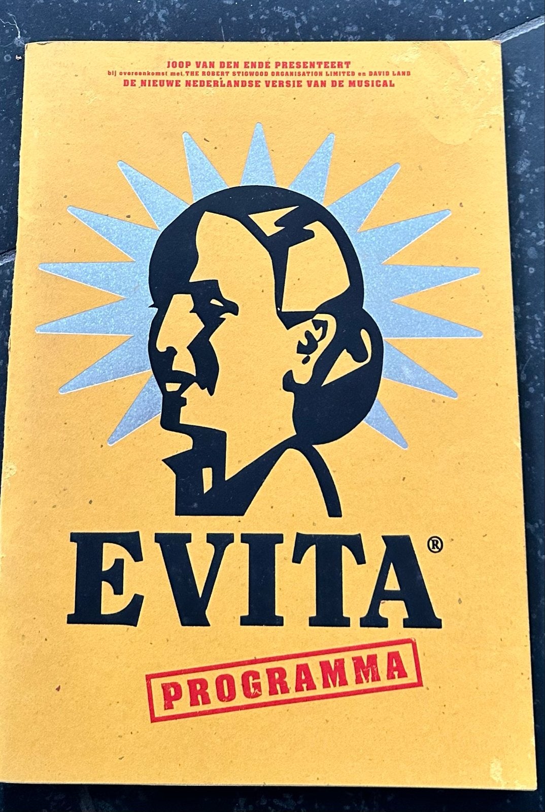 Evita Programma - Joop van den Ende Producties, Ophalen of Verzenden, Gelezen, Overige typen