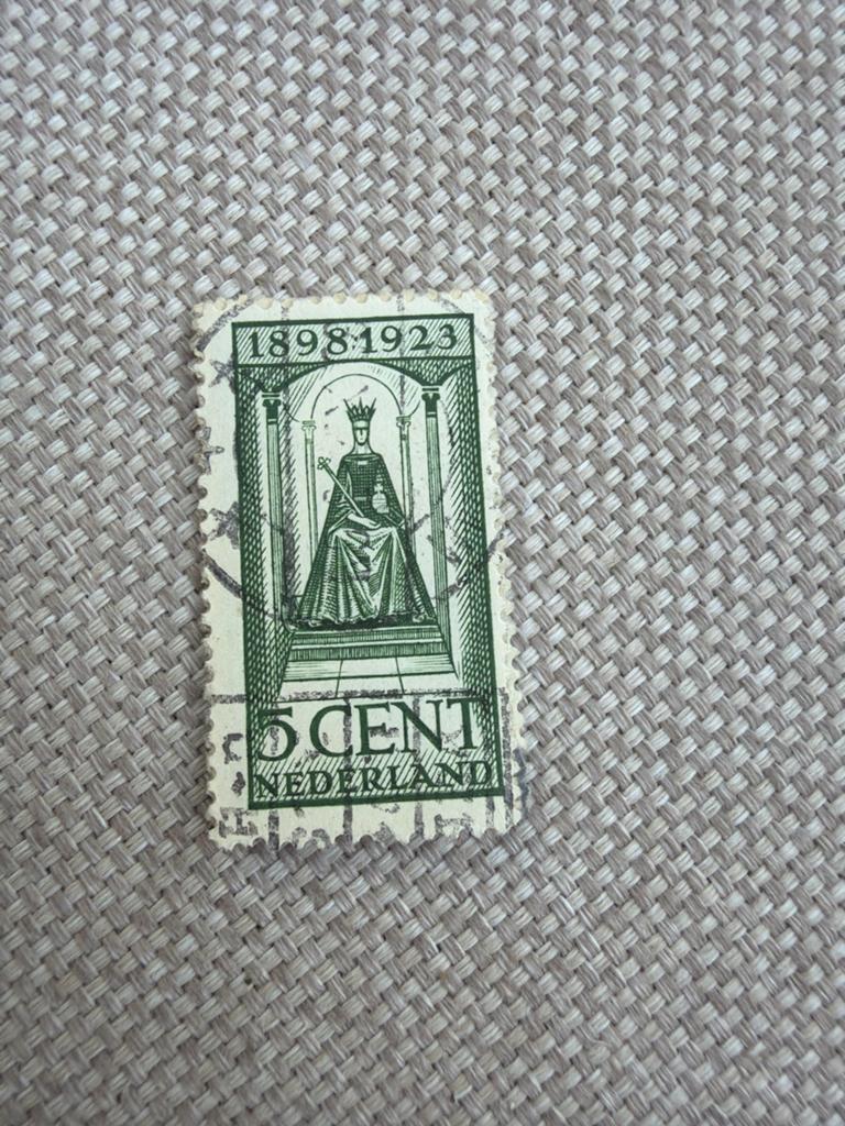 Nederland 5 Cent Postzegel Koningin Wilhelmina 1898-1923, Ophalen of Verzenden, T/m 1940, Gestempeld