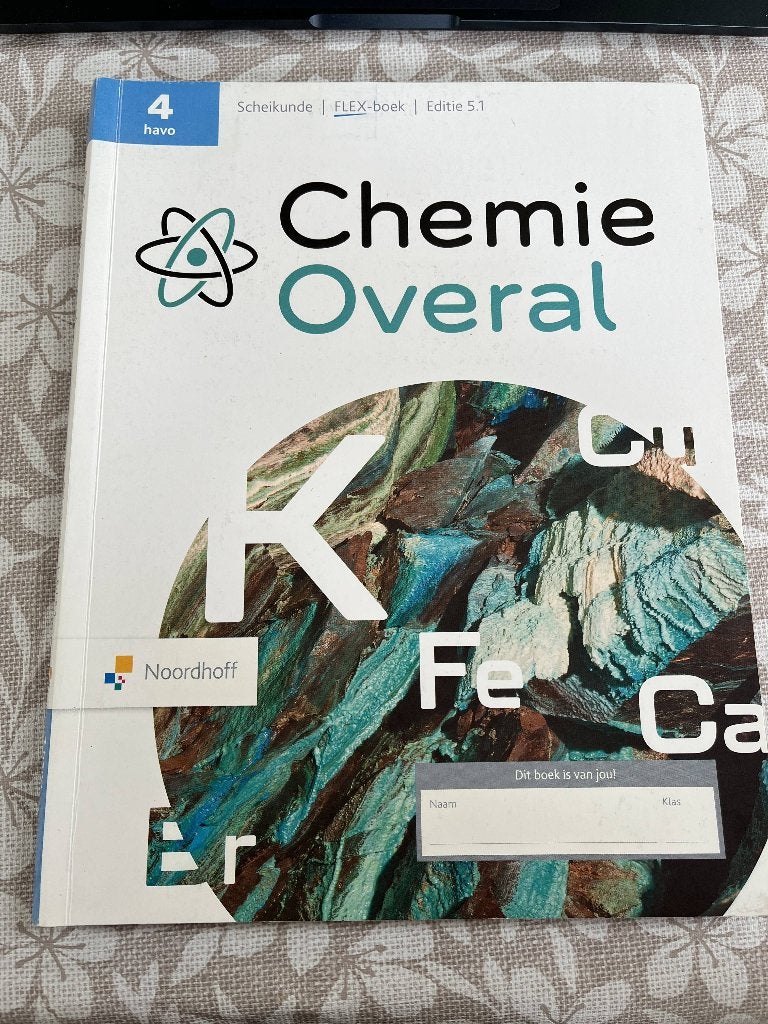 Chemie Overal 4 havo FLEX-boek, Boeken, Scheikunde, Noordhoff, Ophalen of Verzenden, HAVO