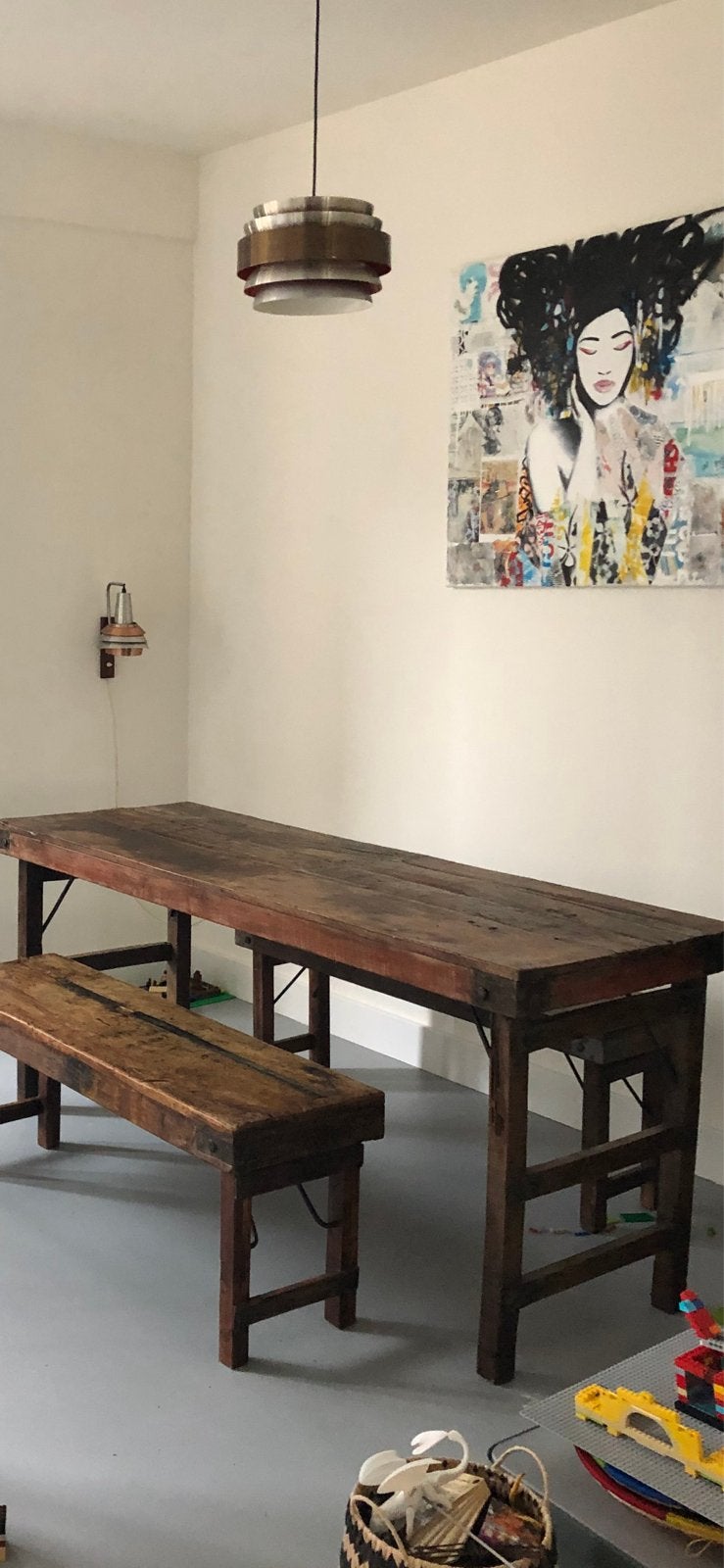 Raw Materials inklaptafel met optioneel bankje, Ophalen, Gebruikt, 50 tot 100 cm, 150 tot 200 cm