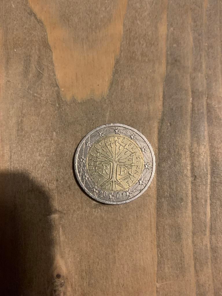 Franse 2 euro munt 2001, Ophalen, Frankrijk, 2 euro, Losse munt
