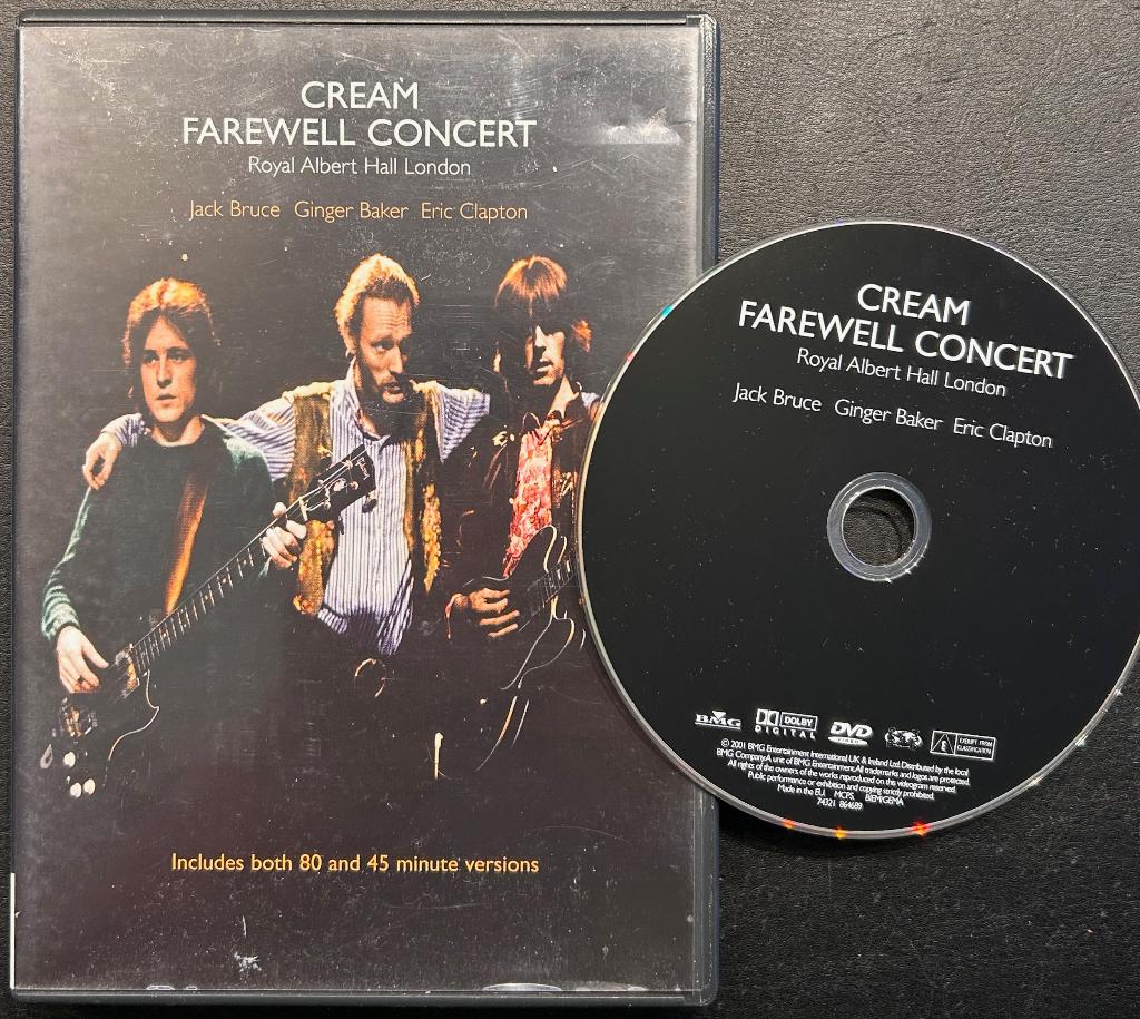 CREAM - Farewell concert Royal Albert Hall 1968 ( DVD ), Vanaf 16 jaar, Ophalen of Verzenden, Zo goed als nieuw