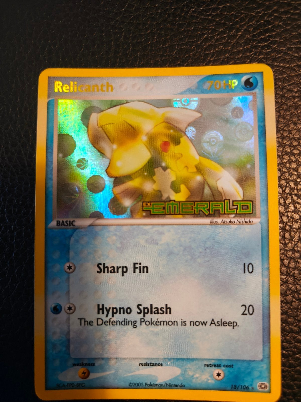 Relicanth Holo Stamped Pokémon Kaart, Ophalen of Verzenden, Zo goed als nieuw, Losse kaart, Foil