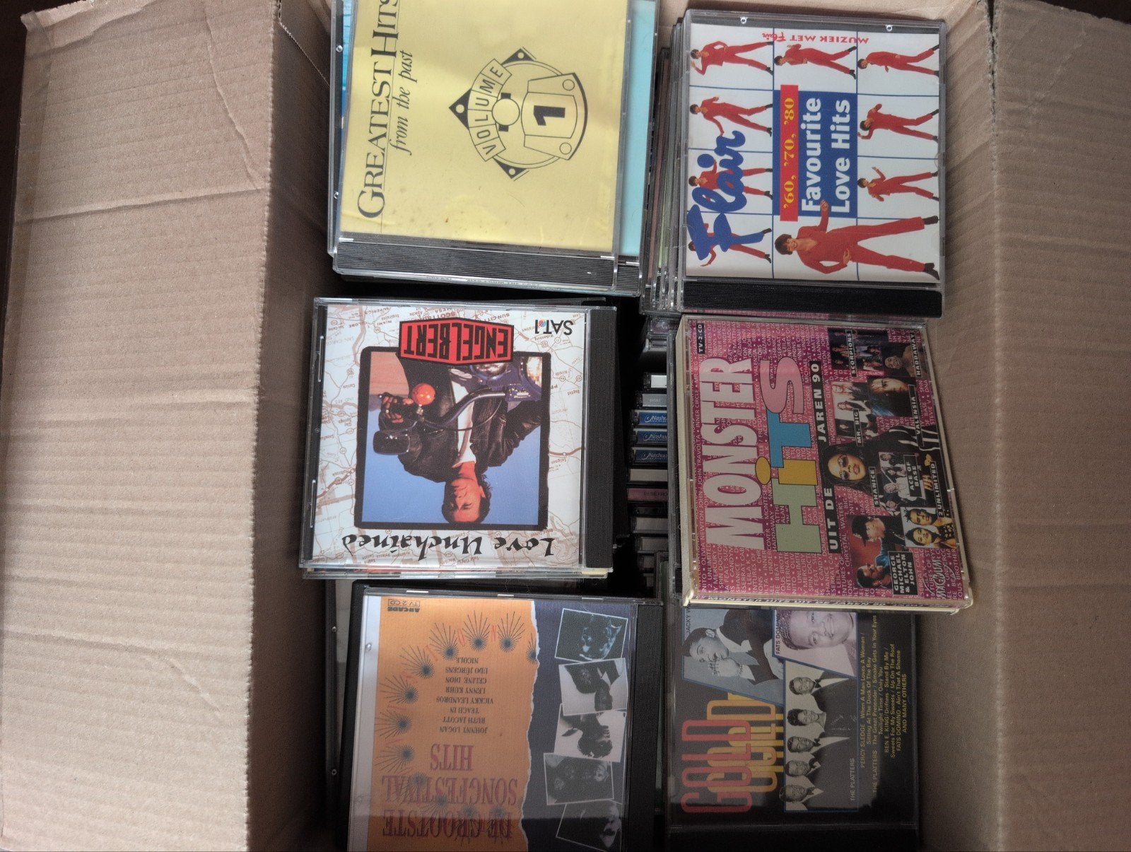 Grote doos vol diverse CD's: Greatest Hit, Love Songs & meer, Ophalen of Verzenden, Gebruikt